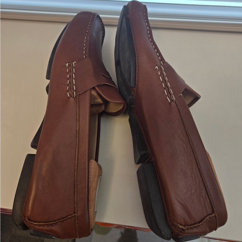 Allen Edmonds Chestnut Brown Leather Penny Loafers - Picture 5 of 8